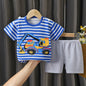 Conjunto Infantil para Filhos - Camiseta e Shorts de Algodão para Meninos e Meninas (2 Peças)
