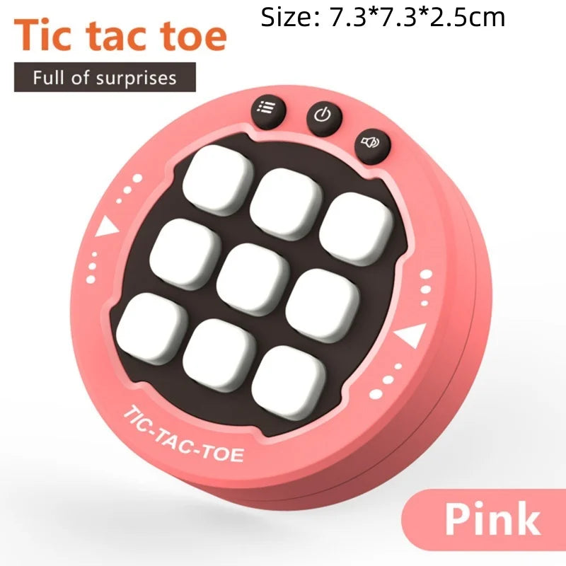 Jogo Eletrônico Multifuncional Tic-Tac-Toe - Jogo de Tabuleiro, Quebra-Cabeça Montessori, Jogo de Xadrez Portátil para Adultos e Crianças