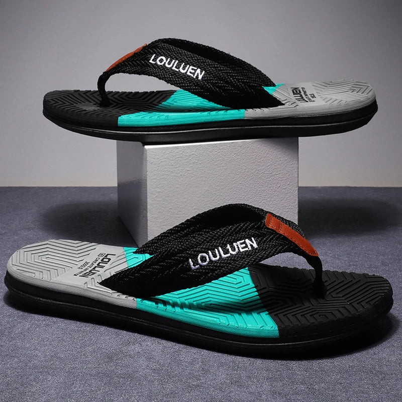 Chinelos de Verão para Homens - Flip Flops de Alta Qualidade, Respirável, Casuais, para Praia e Atividades ao Ar Livre