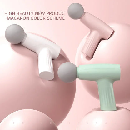 Mini Massageador Muscular Pink - Pistola de Massagem Portátil para Terapia de Tecidos Profundos