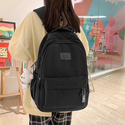Nova Mochila Feminina de Moda com Alta Capacidade e Impermeável - Mochila Escolar para Meninas, Moderna, para Laptop, Bolsa de Viagem para Garotas, Mochila de Livro Fofa