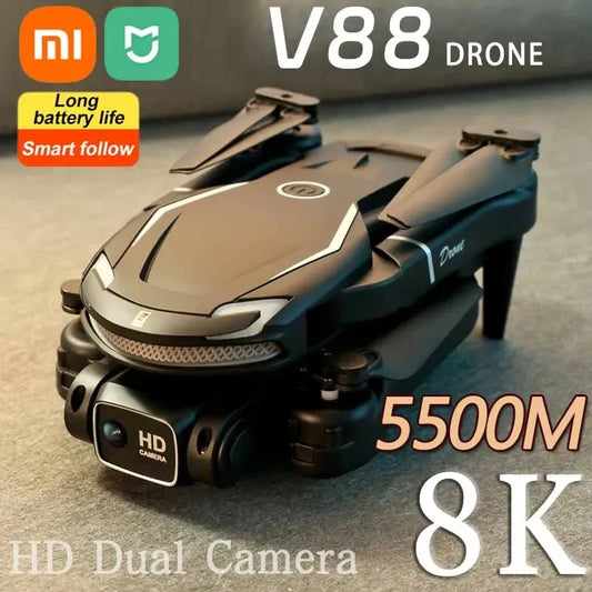 Drone Xiaomi MIJIA V88 8K 5G GPS Profissional com Câmera Dual HD - Quadcopter de Fotografia Aérea