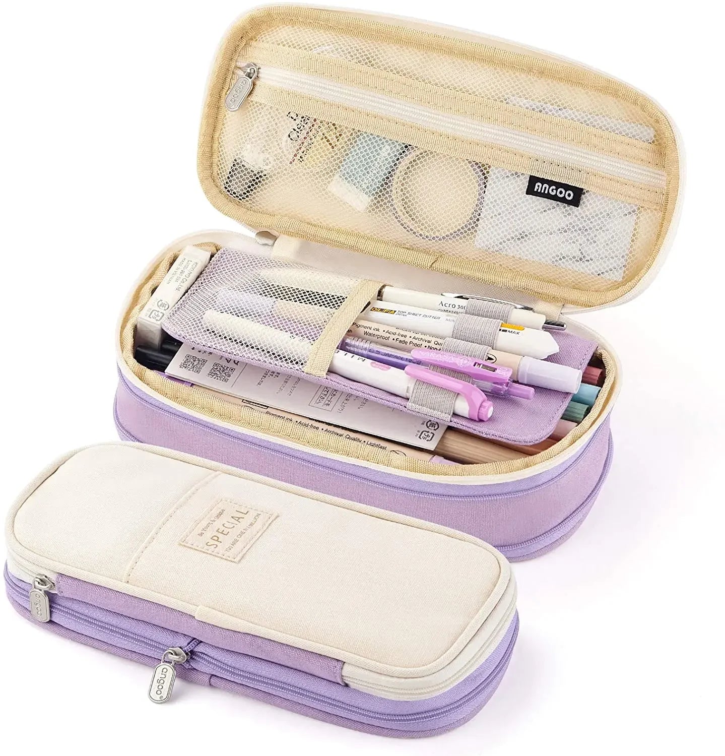 Estojo Kawaii para Lápis - Estojo de Grande Capacidade, Bolsa Organizadora para Meninas, Estudantes e Escritório