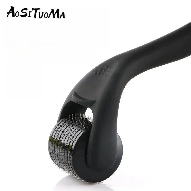 Microneedle Derma Roller com Agulhas de Titânio - Ferramenta Incrível para Microneedling Facial e Capilar para Mulheres e Homens