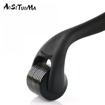 Microneedle Derma Roller com Agulhas de Titânio - Ferramenta Incrível para Microneedling Facial e Capilar para Mulheres e Homens