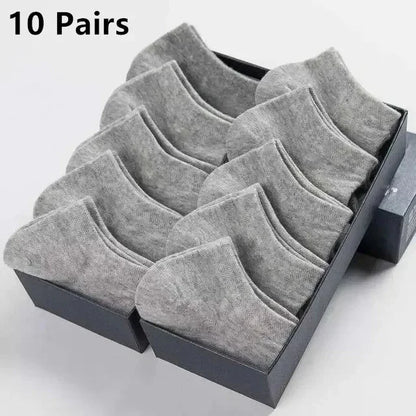 Pares de Meias Casuais Unissex, Cor Lisa, Meias Curtas Respirável, Confortáveis, Antiodor e Absorventes de Suor para Homens e Mulheres