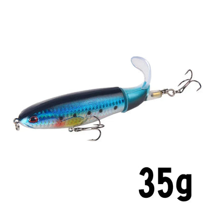 Isca Artificial Whopper Popper 10cm/14cm com Cauda Rotativa Soft - 1 Peça