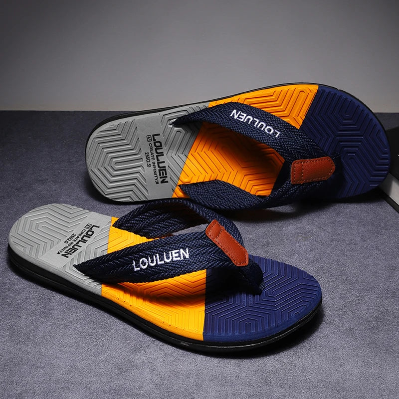 Chinelos de Verão para Homens - Flip Flops de Alta Qualidade, Respirável, Casuais, para Praia e Atividades ao Ar Livre