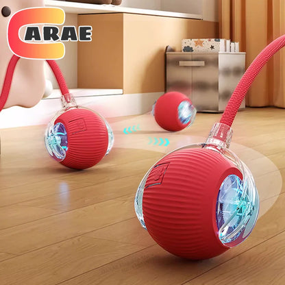Brinquedo Interativo para Gatos - Bola Automática com Cauda, Recarga USB, Brinquedo Inteligente para Estímulo e Diversão do Pet