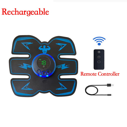 Estimulador Muscular Inteligente USB Recarregável EMS Elétrico Adesivo Abdominal Treinamento Braço Pescoço Massageador Corporal Fitness Emagrecedor