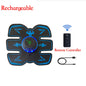 Estimulador Muscular Inteligente USB Recarregável EMS Elétrico Adesivo Abdominal Treinamento Braço Pescoço Massageador Corporal Fitness Emagrecedor