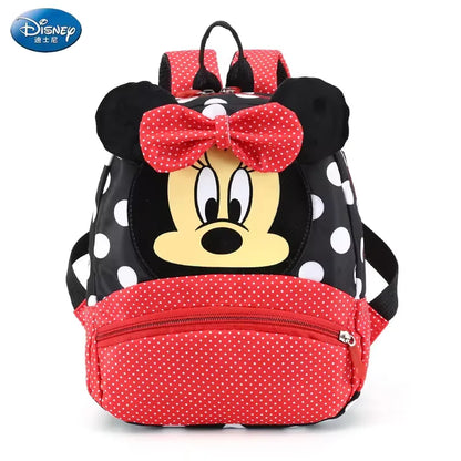 Mochila de Cartum Disney para Meninos e Meninas, Minnie e Mickey Mouse, Mochila Infantil, Mochila para Jardim de Infância, Presente para Crianças