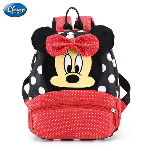 Mochila de Cartum Disney para Meninos e Meninas, Minnie e Mickey Mouse, Mochila Infantil, Mochila para Jardim de Infância, Presente para Crianças
