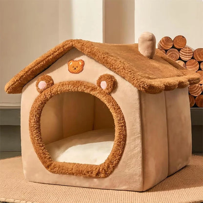 Casa de Pet Dobrável, Removível e Lavável, Casa para Gato e Caverna para Filhote, Sofá para Cães, Cama para Pet, Ideal para Cães Extra Pequenos e Gatos Pequenos e Médios