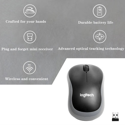 Mouse Sem Fio Logitech M185 2.4GHz 1000DPI Óptico