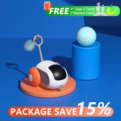 Smart Cat Toy Car Interactive Cat Toy Ball Automatic Rolling Remote Control Toy Car Indoor Cat Accessories Pet Kitten Supplies
