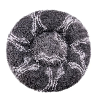 Cama Redonda para Pet 40-90cm – Cama Super Macia para Cães Grandes e Gatos, Casa para Cães de Médio Porte, Cama Aquecida de Pelúcia Longa para Inverno