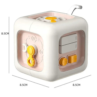 6 em 1 Brinquedo Educativo Montessori - Quadro Sensorial para Bebê, Caixa com Gaveta, Fidget e Habilidades de Prática para Meninas e Meninos