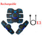 Estimulador Muscular Inteligente USB Recarregável EMS Elétrico Adesivo Abdominal Treinamento Braço Pescoço Massageador Corporal Fitness Emagrecedor
