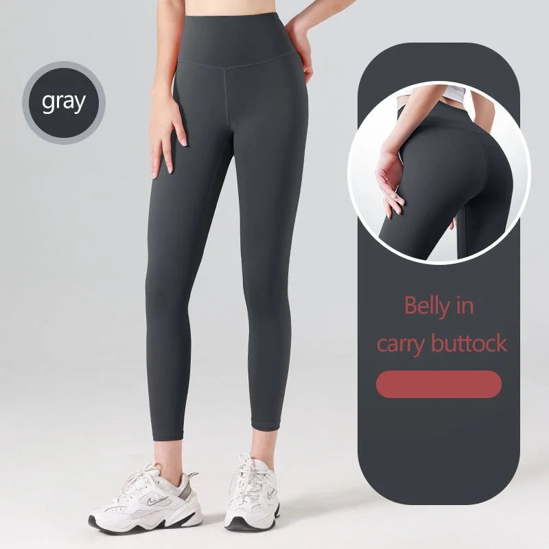 Calças de Yoga Plus Size Sem Costura Cintura Alta Leggings de Ginástica Esportivas Femininas Fitness Legging Controle de Barriga Para Corrida Calças Justas Sexy