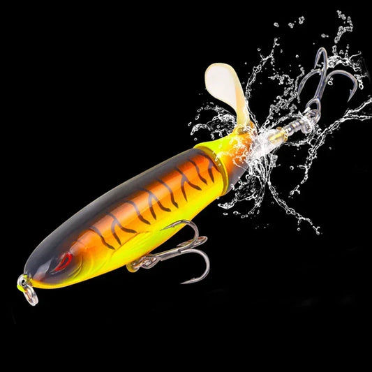 Isca Artificial Whopper Popper 10cm/14cm com Cauda Rotativa Soft - 1 Peça