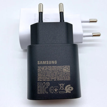 Carregador Super Rápido Samsung 25W USB Tipo C – Adaptador para Galaxy S24, S23, S20, S21, S22 Plus, A54, A34, Z Flip, Z Fold 5 e 6