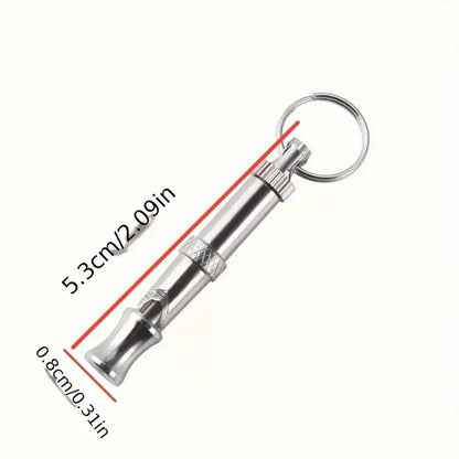 Peças de Apito para Cães para Parar de Latir, Apito com Som Ajustável, Apito Profissional com Chaveiro para Chamar o Pet (Cachorro, Gato, Filhote).