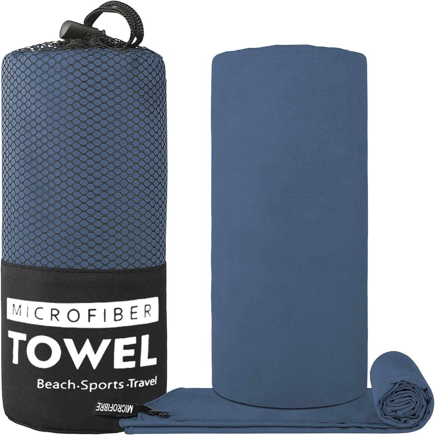 Toalha de Viagem Microfibra, Secagem Rápida, Compacta e Super Absorvente - Ideal para Praia, Academia, Piscina, Banho e Yoga