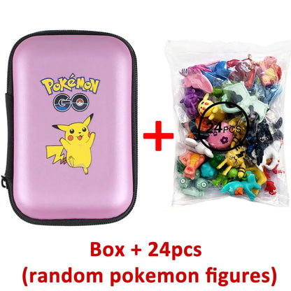 Conjunto de 24 Figuras de Ação Pokémon - 2-3 cm (Não Repetitivas) - Modelos de Brinquedos Miniaturas Anime Pikachu - Presentes de Aniversário para Crianças