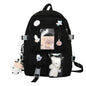 Mochila Fofa para Meninas, Mochilas Escolares para Estudantes, Adolescentes, com Bolsos, Mochila para Laptop para Mulheres - Estilo Harajuku