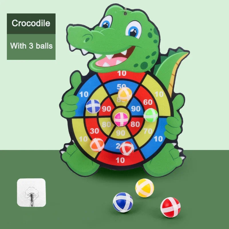 Jogo Educativo de Dardo para Bebês, Brinquedo de Bola Adesiva, Dardo Indoor, Jogos Montessori para Crianças de 3 a 7 Anos**