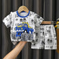 Conjunto Infantil para Filhos - Camiseta e Shorts de Algodão para Meninos e Meninas (2 Peças)
