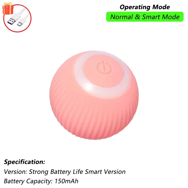 Brinquedo Interativo para Gatos - Bola Automática com Cauda, Recarga USB, Brinquedo Inteligente para Estímulo e Diversão do Pet