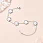 Pulseiras Femininas Lucky Clover, Flores Dupla Face, Joias de Presente, Pulseira de Aço Inoxidável, Pulseiras Banho de Ouro para Homens