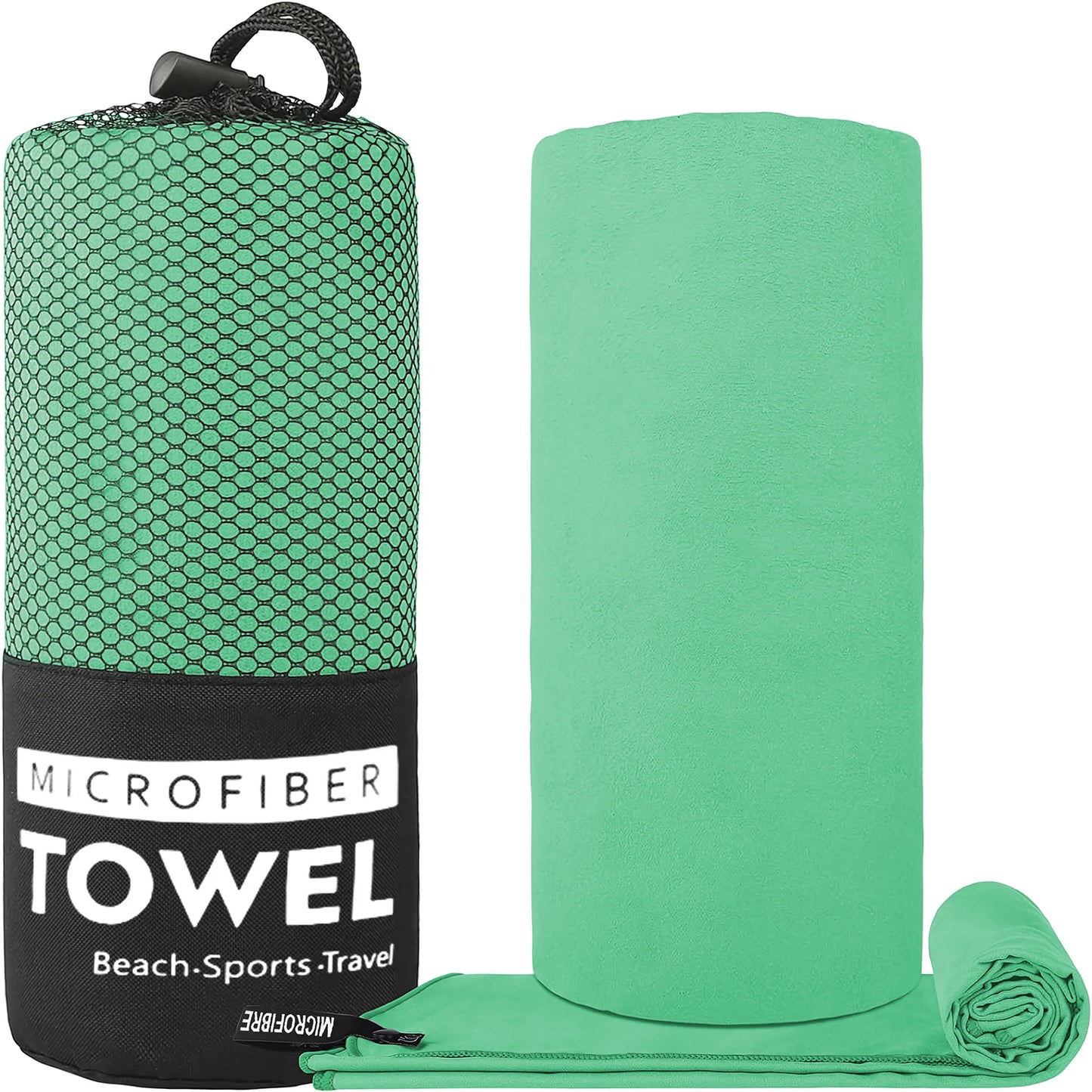 Toalha de Viagem Microfibra, Secagem Rápida, Compacta e Super Absorvente - Ideal para Praia, Academia, Piscina, Banho e Yoga
