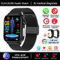 Novo Smartwatch para Homens com Diagnóstico Médico AI - Monitoramento de Lipídios no Sangue, Ácido Úrico, Glicose no Sangue, ECG+PPG, Chamadas Bluetooth, e Funções de Saúde