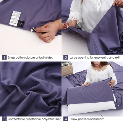 Forro de Saco de Dormir Leve (115cm x 210cm) - Saco de Dormir Portátil para Múltiplas Pessoas