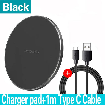 Carregador Sem Fio 200W para iPhone 14/13/16/15 Pro XS Max Mini X XR, Carregamento Rápido por Indução para Samsung, Xiaomi e Huawei