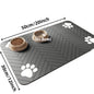 Tapete de Alimentação para Pet - Tapete Absorvente para Tigelas de Comida e Água, com Fundo de Borracha Impermeável, Tapete de Secagem Rápida para Cães e Gatos