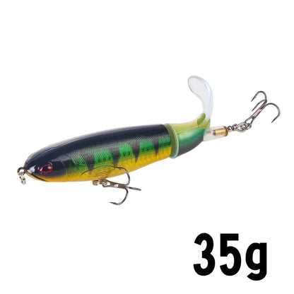 Isca Artificial Whopper Popper 10cm/14cm com Cauda Rotativa Soft - 1 Peça