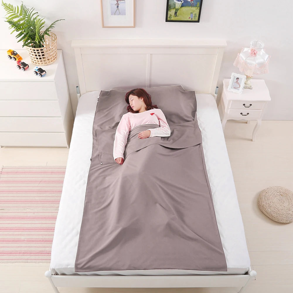 Forro de Saco de Dormir Leve (115cm x 210cm) - Saco de Dormir Portátil para Múltiplas Pessoas