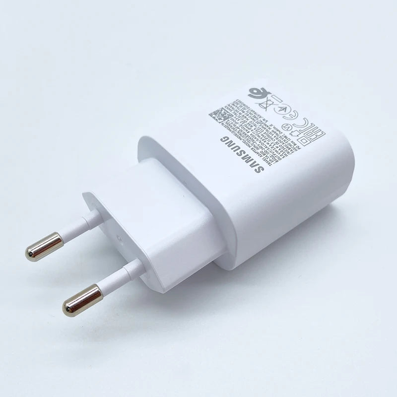 Carregador Super Rápido Samsung 25W USB Tipo C – Adaptador para Galaxy S24, S23, S20, S21, S22 Plus, A54, A34, Z Flip, Z Fold 5 e 6