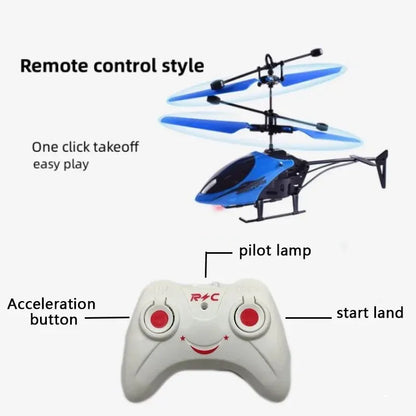 Drone Mini RC Recarregável, Helicóptero RC Remoto à Prova de Quedas - Brinquedo para Crianças