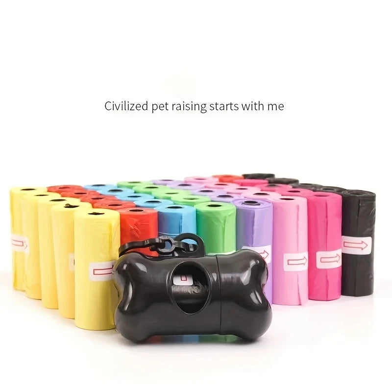 120 Rolos de Sacos para Fezes de Cães, Sacos para Limpeza de Fezes de Cães, Suprimentos para Pets, 15 Sacos/Rolo, Refil de Sacos de Lixo para Animais de Estimação