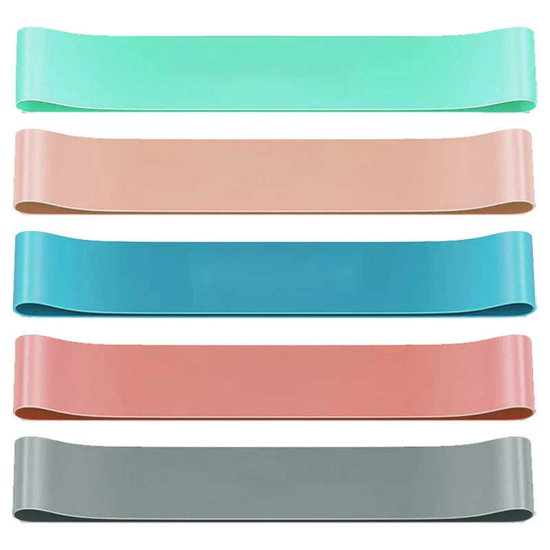 Conjunto de 5 Faixas de Resistência – Bandas de Yoga, Fitness e Treinamento, Faixa de Tensão para Quadril, Faixa Elástica para Agachamento, Dança e Alongamento