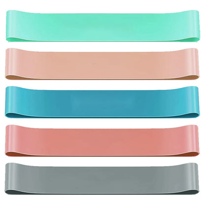Conjunto de 5 Faixas de Resistência – Bandas de Yoga, Fitness e Treinamento, Faixa de Tensão para Quadril, Faixa Elástica para Agachamento, Dança e Alongamento
