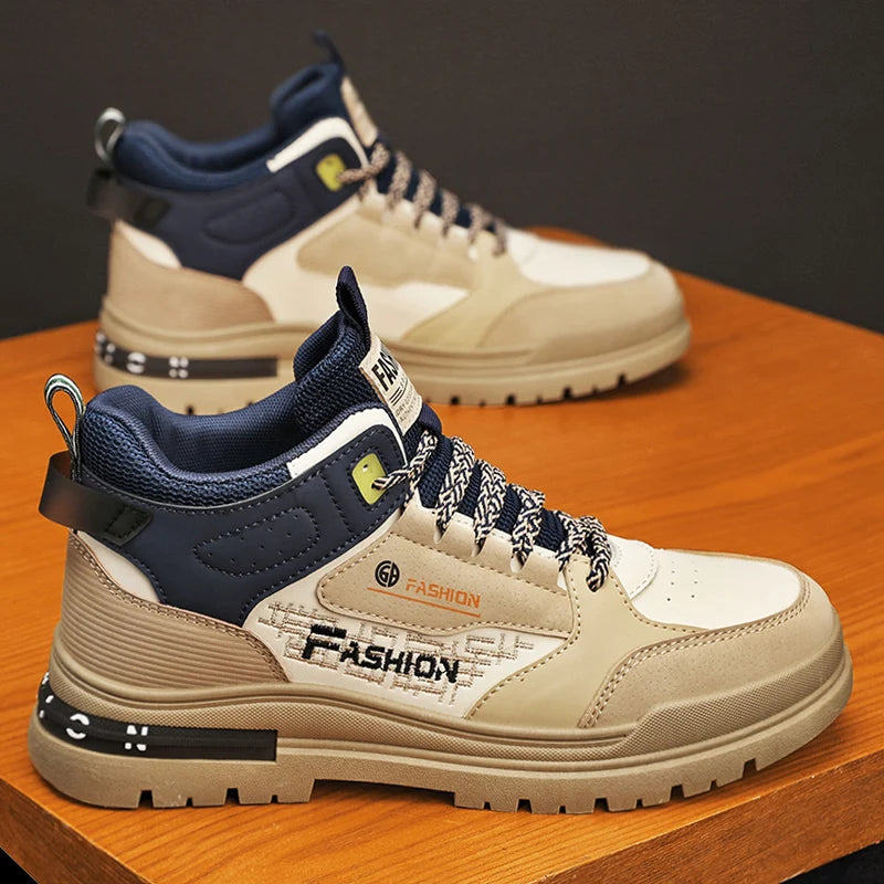 Tênis Masculino Casuais Outono, Calçados Vulcanizados para Caminhada e Esporte