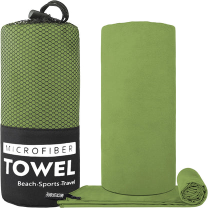 Toalha de Viagem Microfibra, Secagem Rápida, Compacta e Super Absorvente - Ideal para Praia, Academia, Piscina, Banho e Yoga