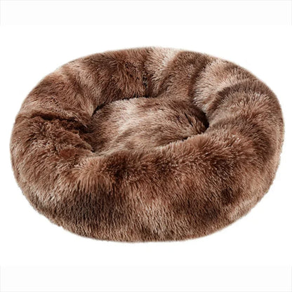 Cama Redonda para Pet 40-90cm – Cama Super Macia para Cães Grandes e Gatos, Casa para Cães de Médio Porte, Cama Aquecida de Pelúcia Longa para Inverno