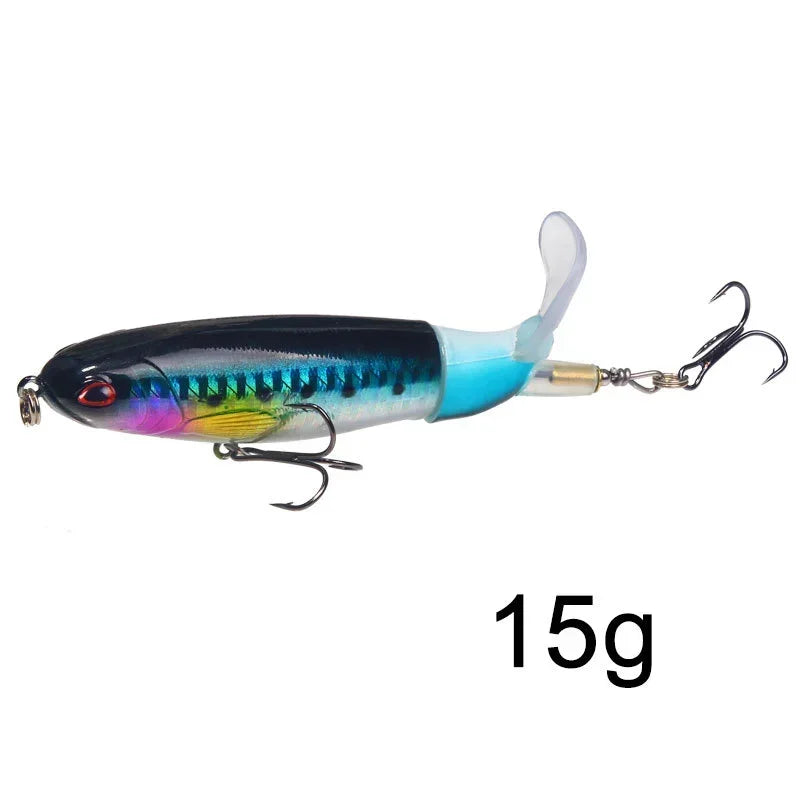 Isca Artificial Whopper Popper 10cm/14cm com Cauda Rotativa Soft - 1 Peça